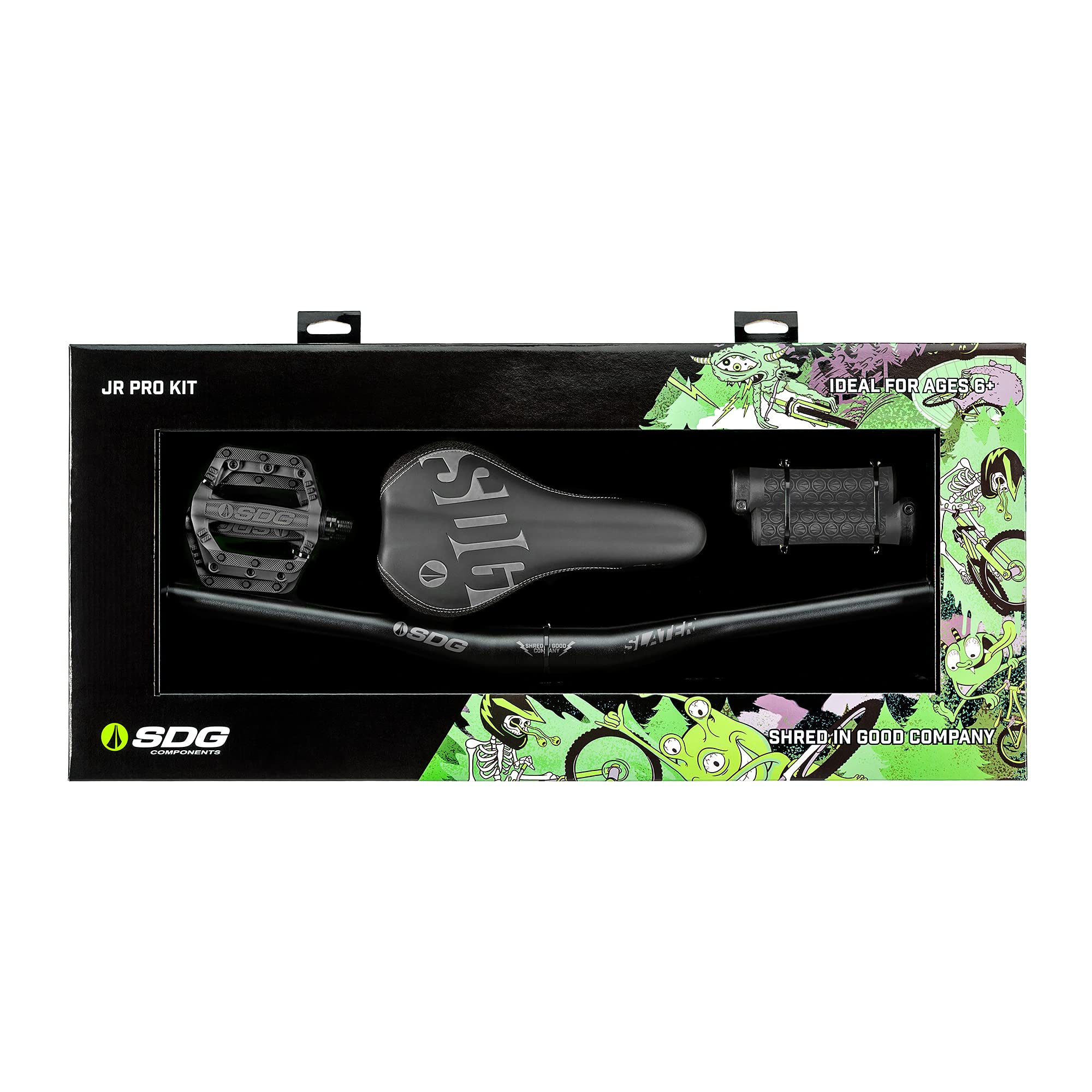 Amazon.co.jp: SDG Components Jr Proキット ブラック ペダル/ハンドル